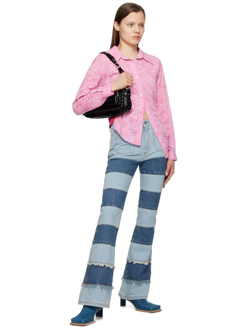 Andersson Bell Pink Moeka Combination Shirt outlook