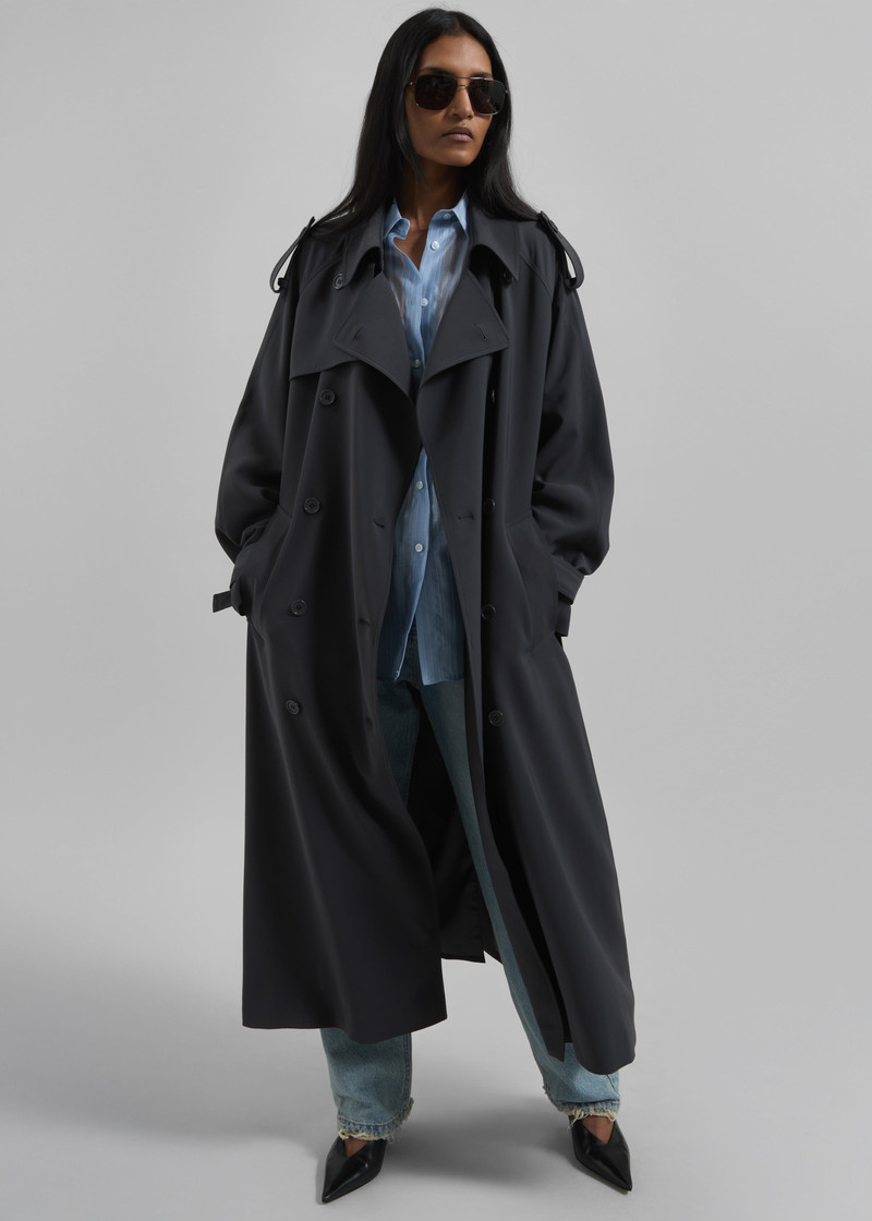 Veyron Trench Coat - Storm Grey 4