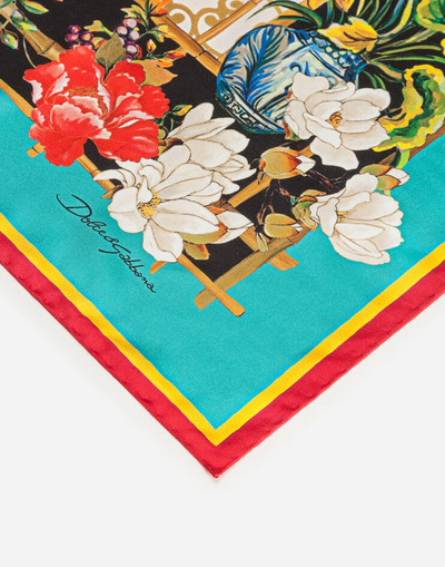 Dolce & Gabbana Twill silk foulard with Silk road print: 90 x 90cm- 35 x 35 inches outlook