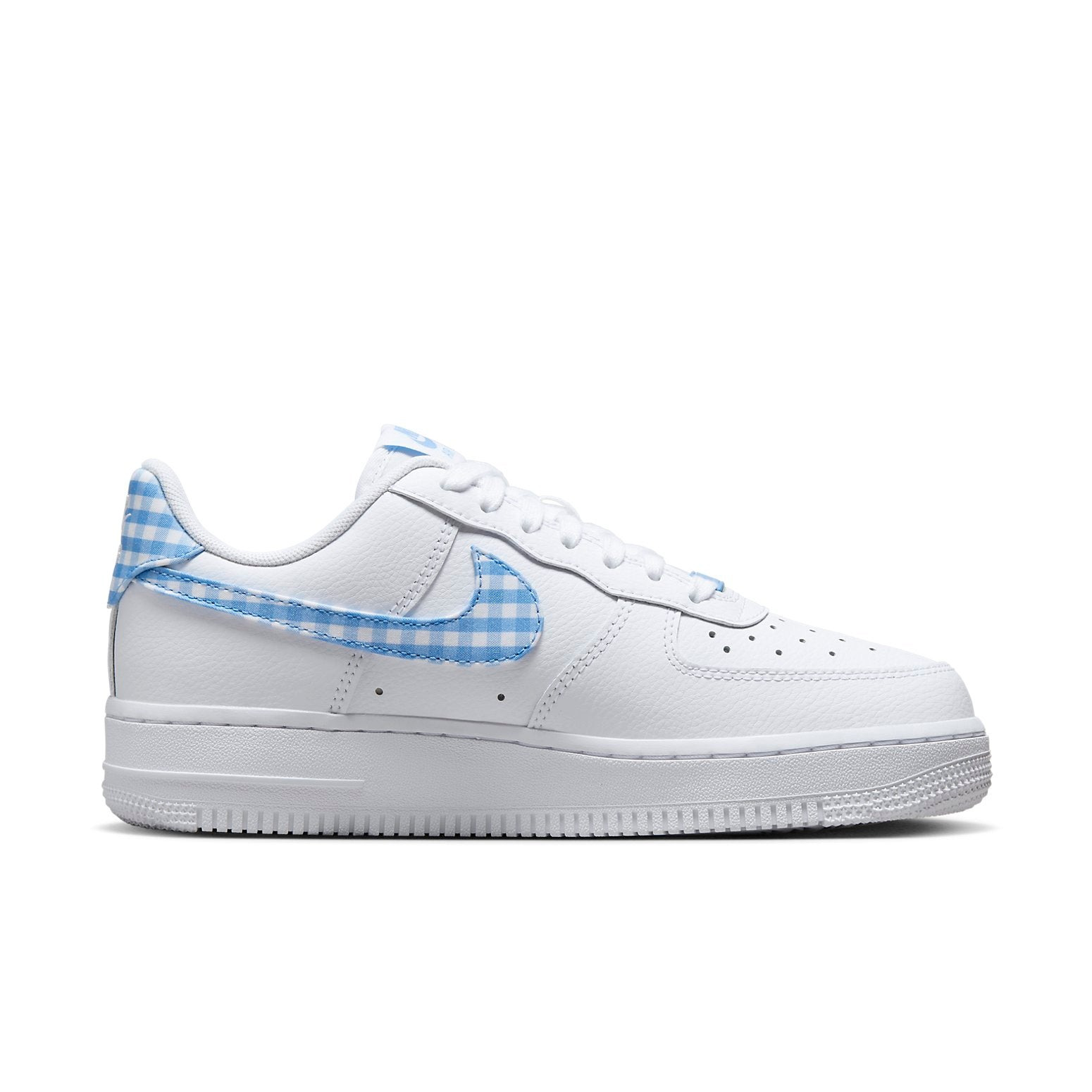 (WMNS) Nike Air Force 1 Low 'University Blue Gingham Plaids' DZ2784-100 - 2