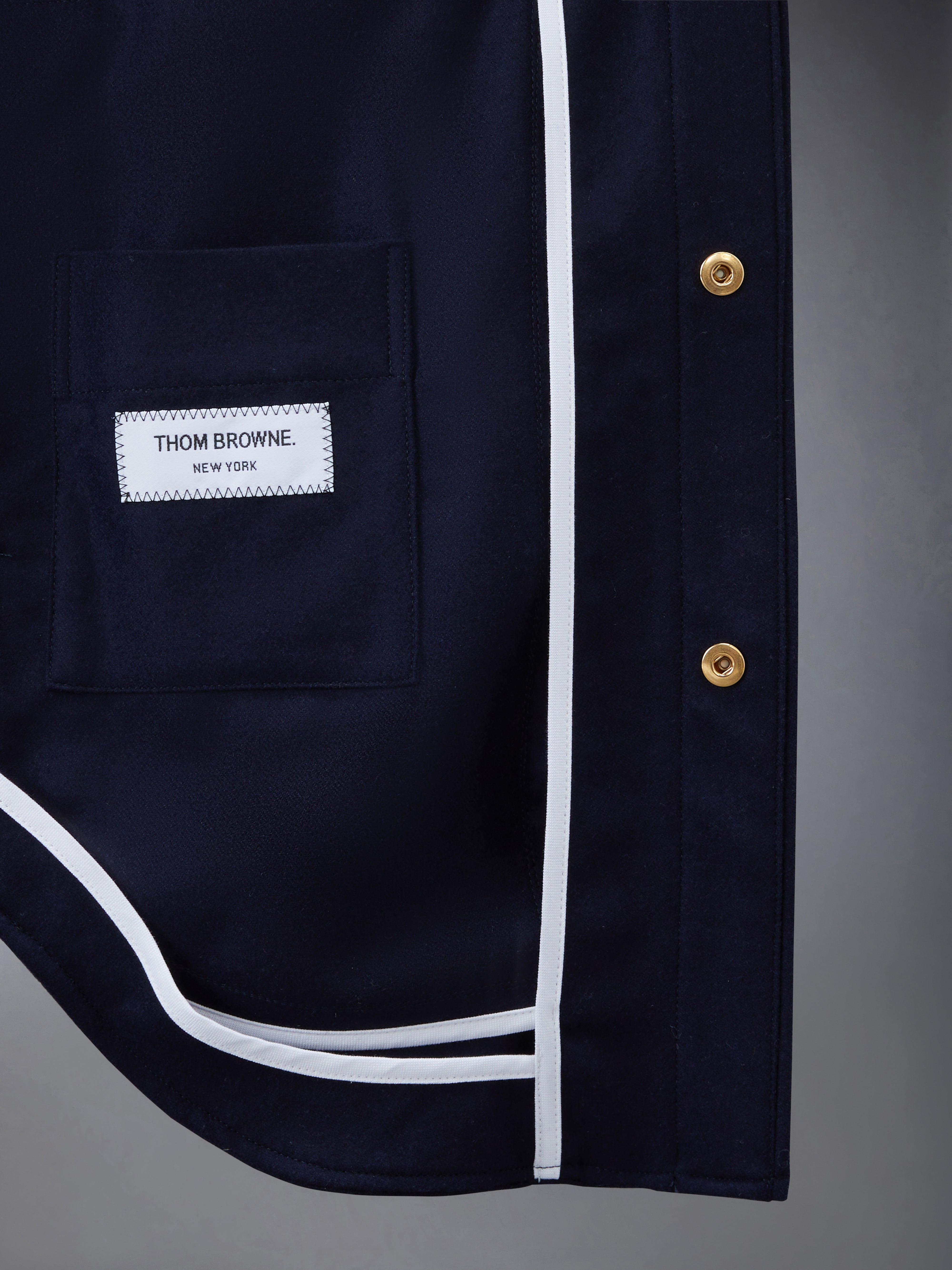 flannel tonal 4-Bar shirt jacket - 8
