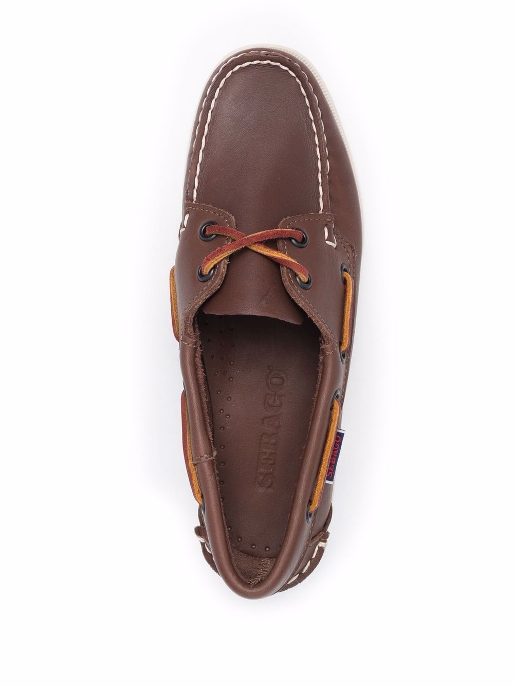 lace-up leather loafers - 4