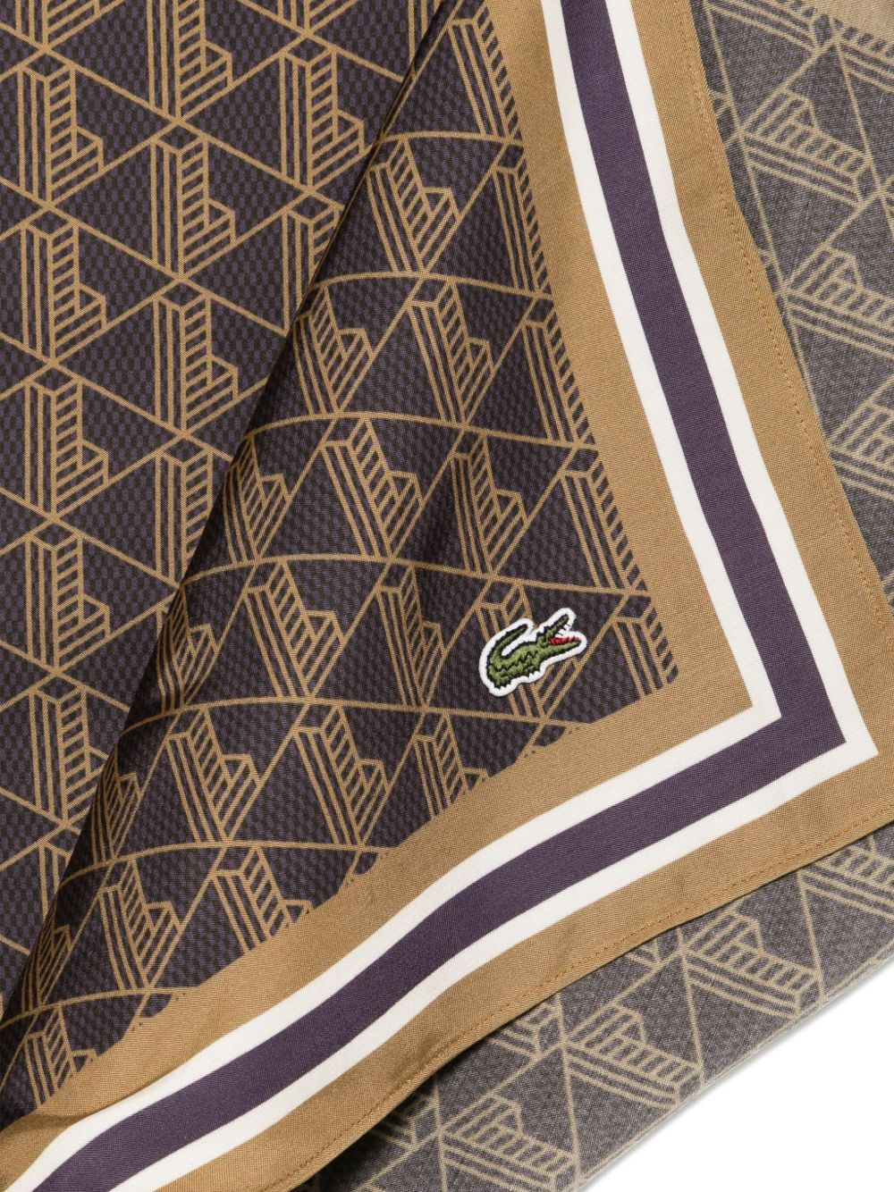 monogram-print scarf - 2