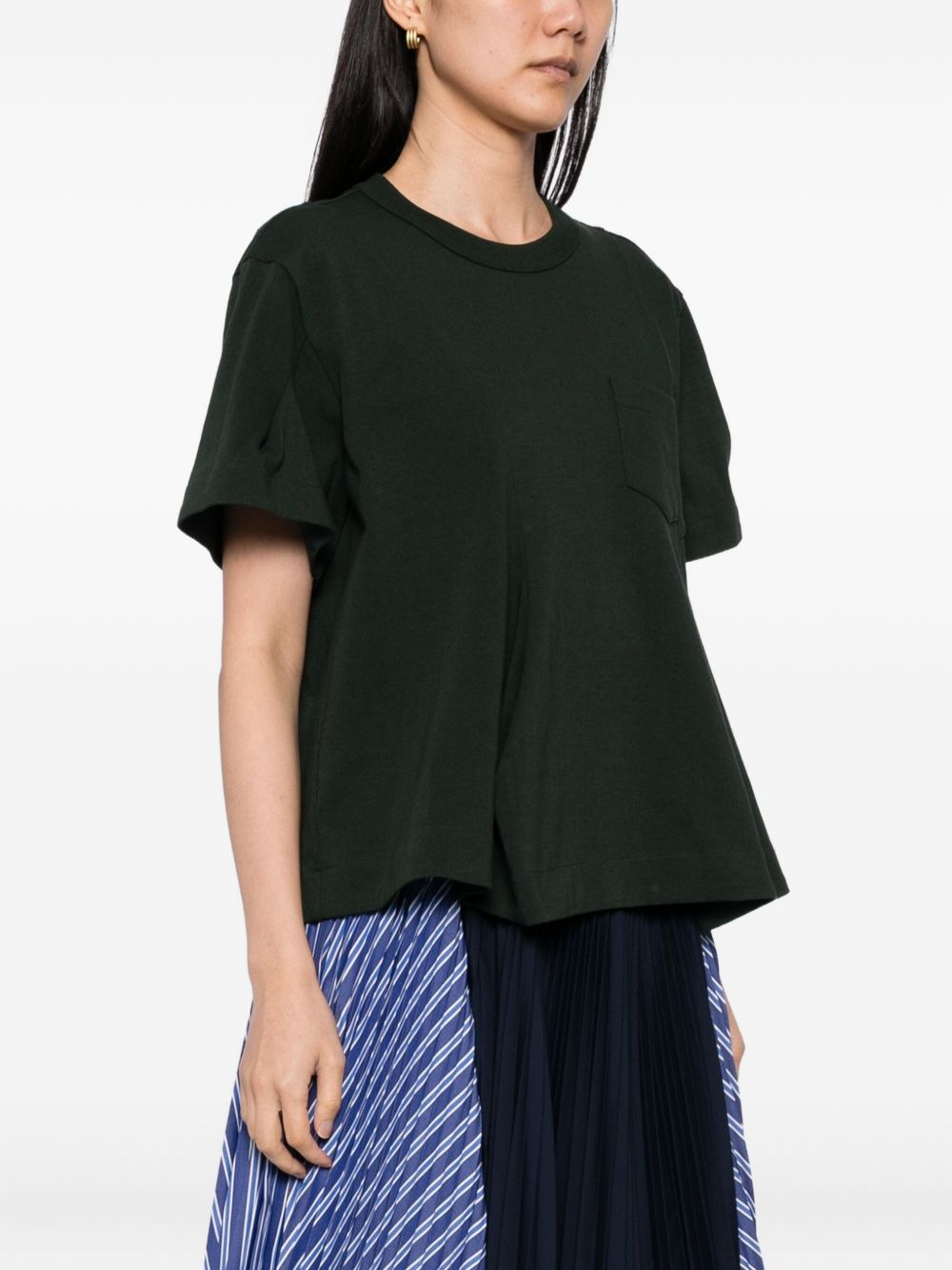 layered cotton T-shirt - 3