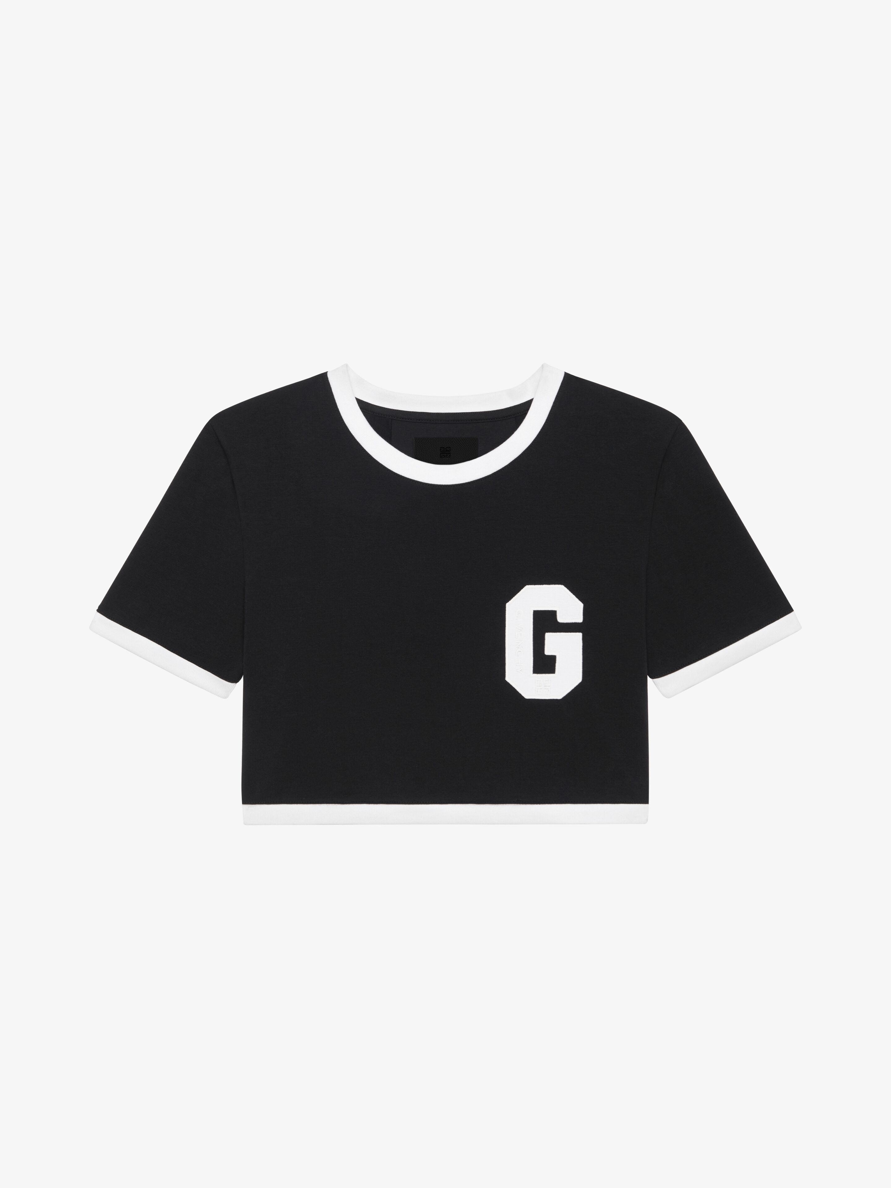 Logo cropped T-shirt in black - Givenchy