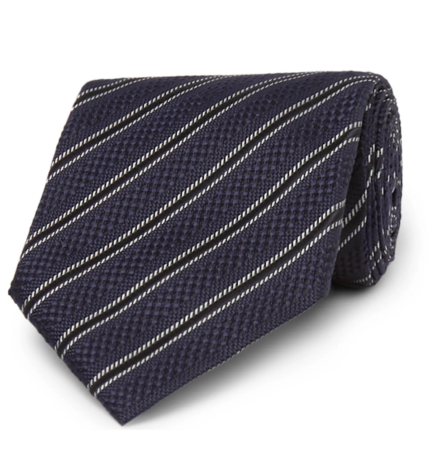 8cm Striped Silk-Jacquard Tie - 1