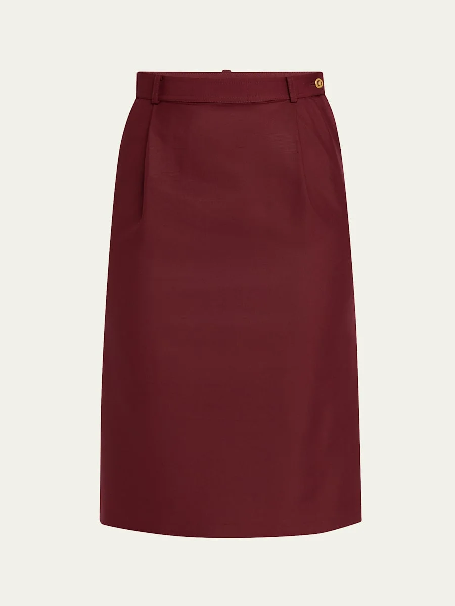 Lizzy Pleated Silk Skirt - 1