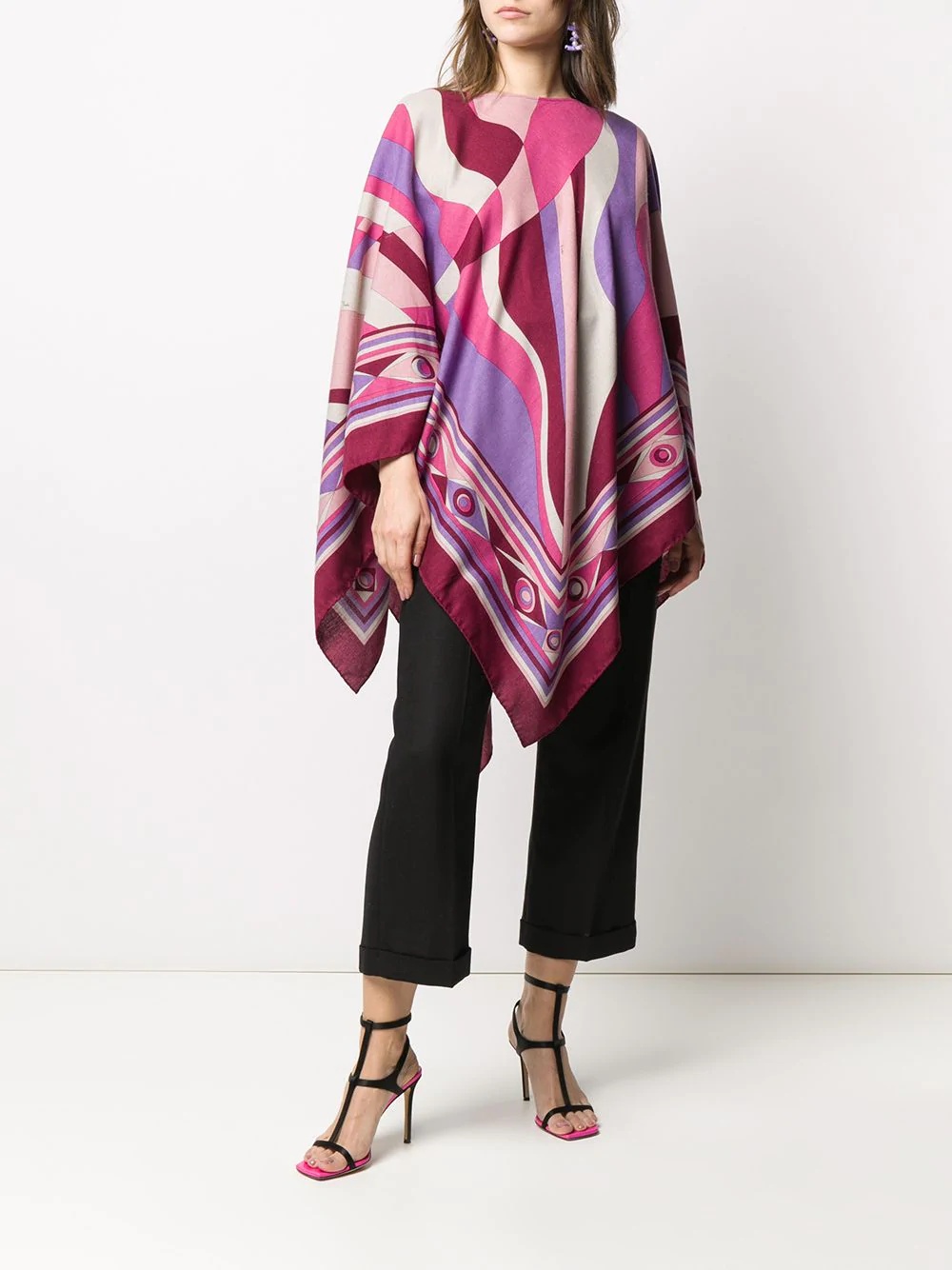 Occhi-print poncho - 2