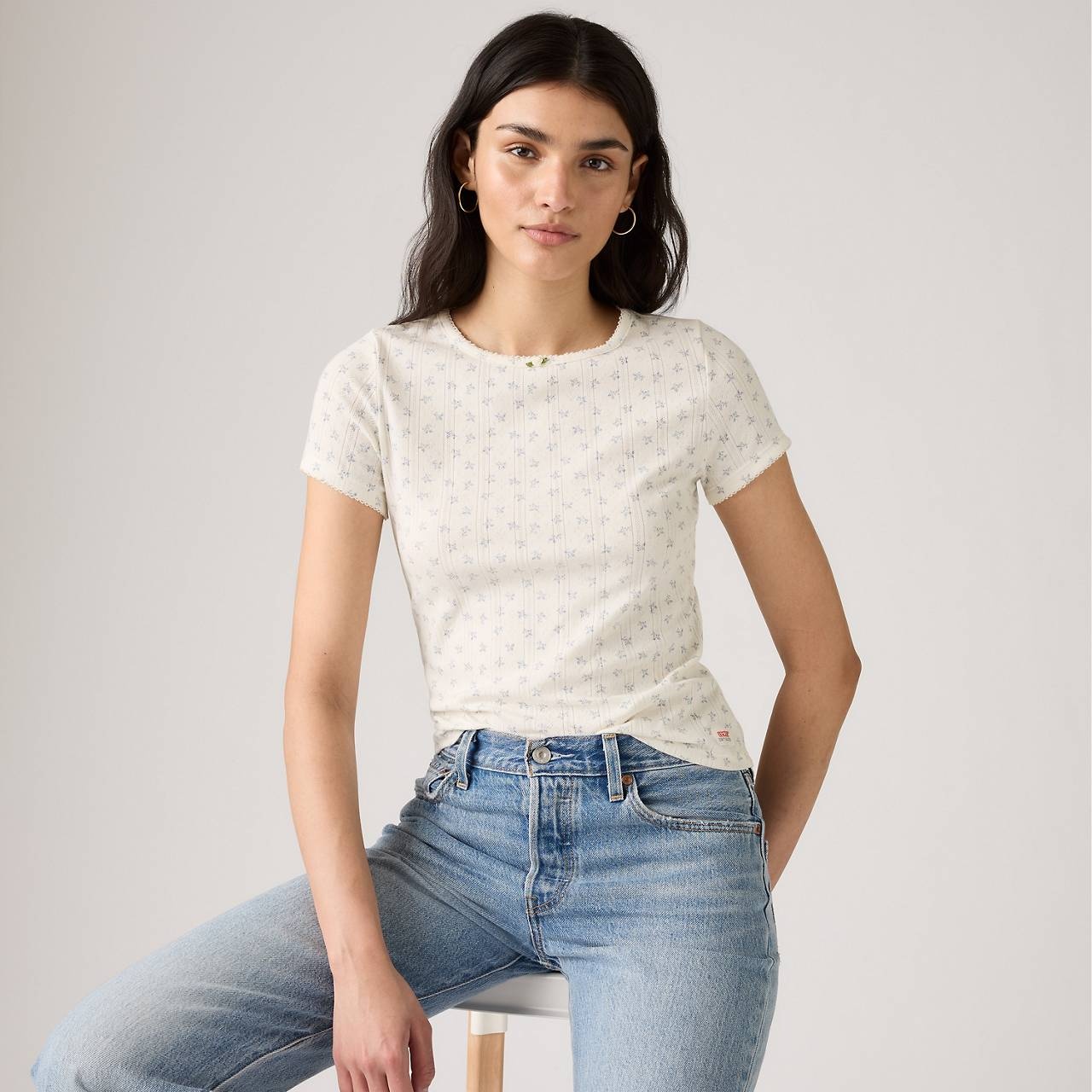 DRY GOODS WOMEN'S POINTELLE T-SHIRT - 2