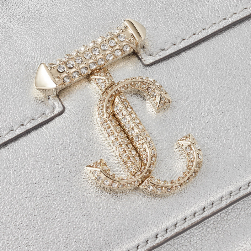 Varenne Mini Shoulder
Silver Metallic Nappa Mini Shoulder Bag with JC Emblem 4