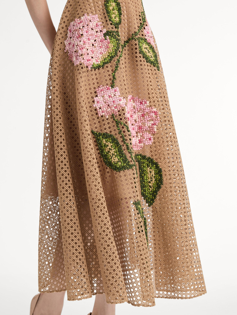 PORCELAIN FLOWER LATTICE DRESS 5