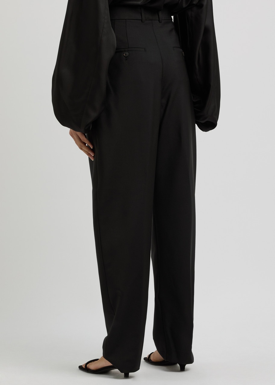 Rohe Barrel-leg Wool-blend Trousers - 3