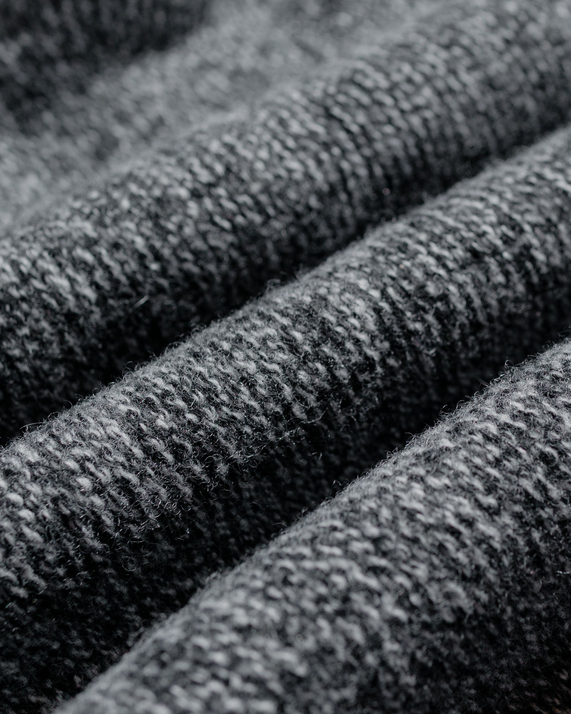 Wool Link Zip Cardigan Black Twist - 6