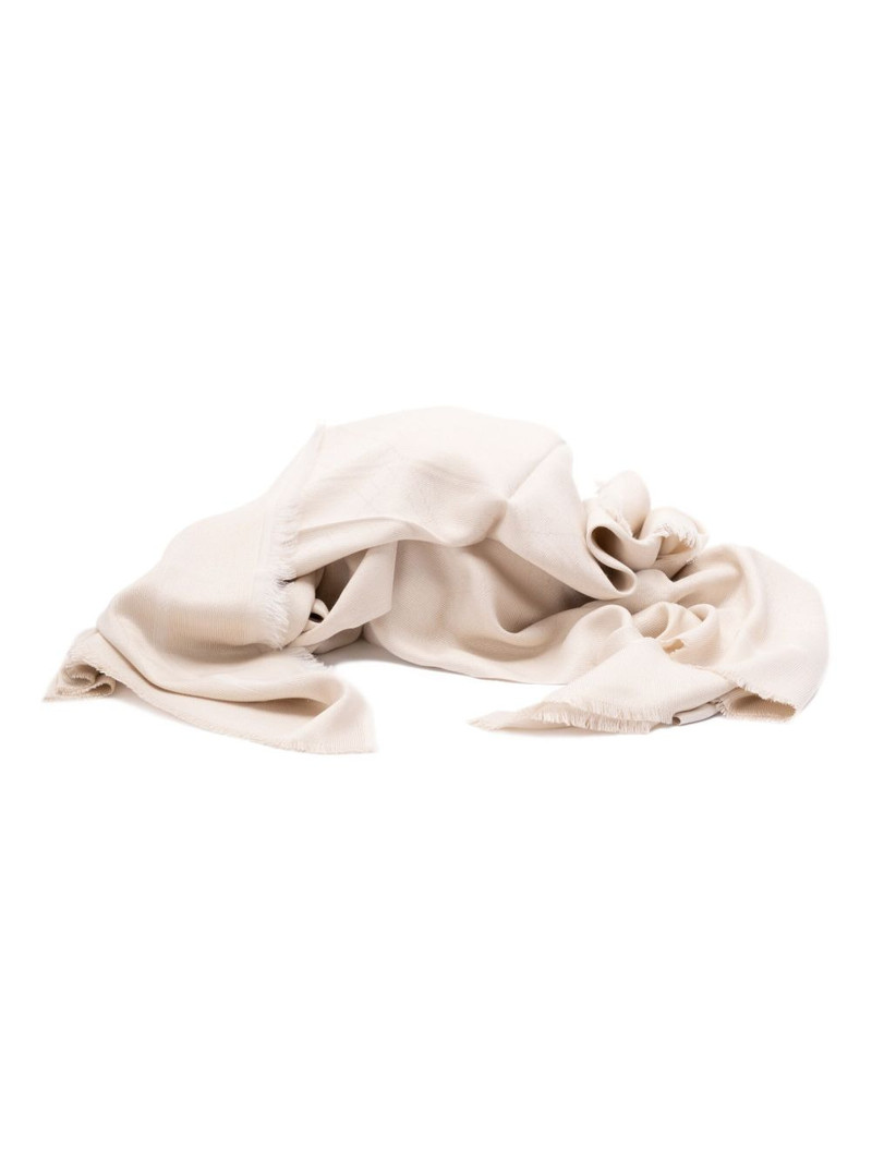 ELISABETTA FRANCHI ribbed frayed-edge scarf outlook