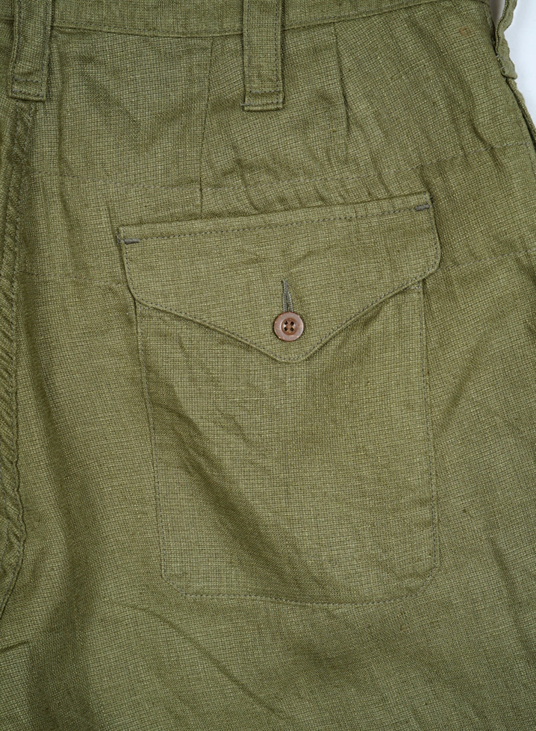 Field Pant Linen Basket in Green - 6