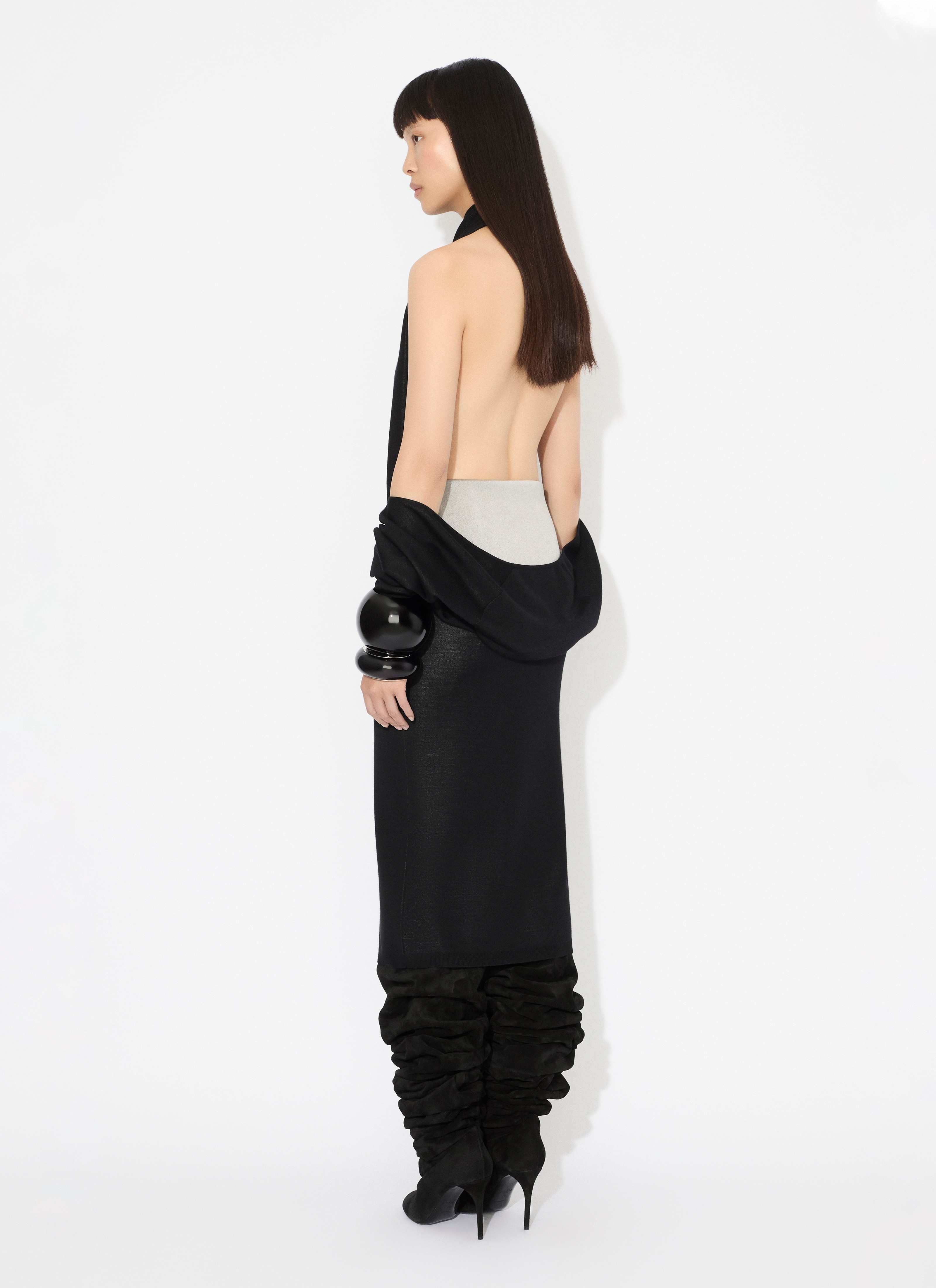 DOUBLE-FACED WOOL CARDIGAN DRESS - 3