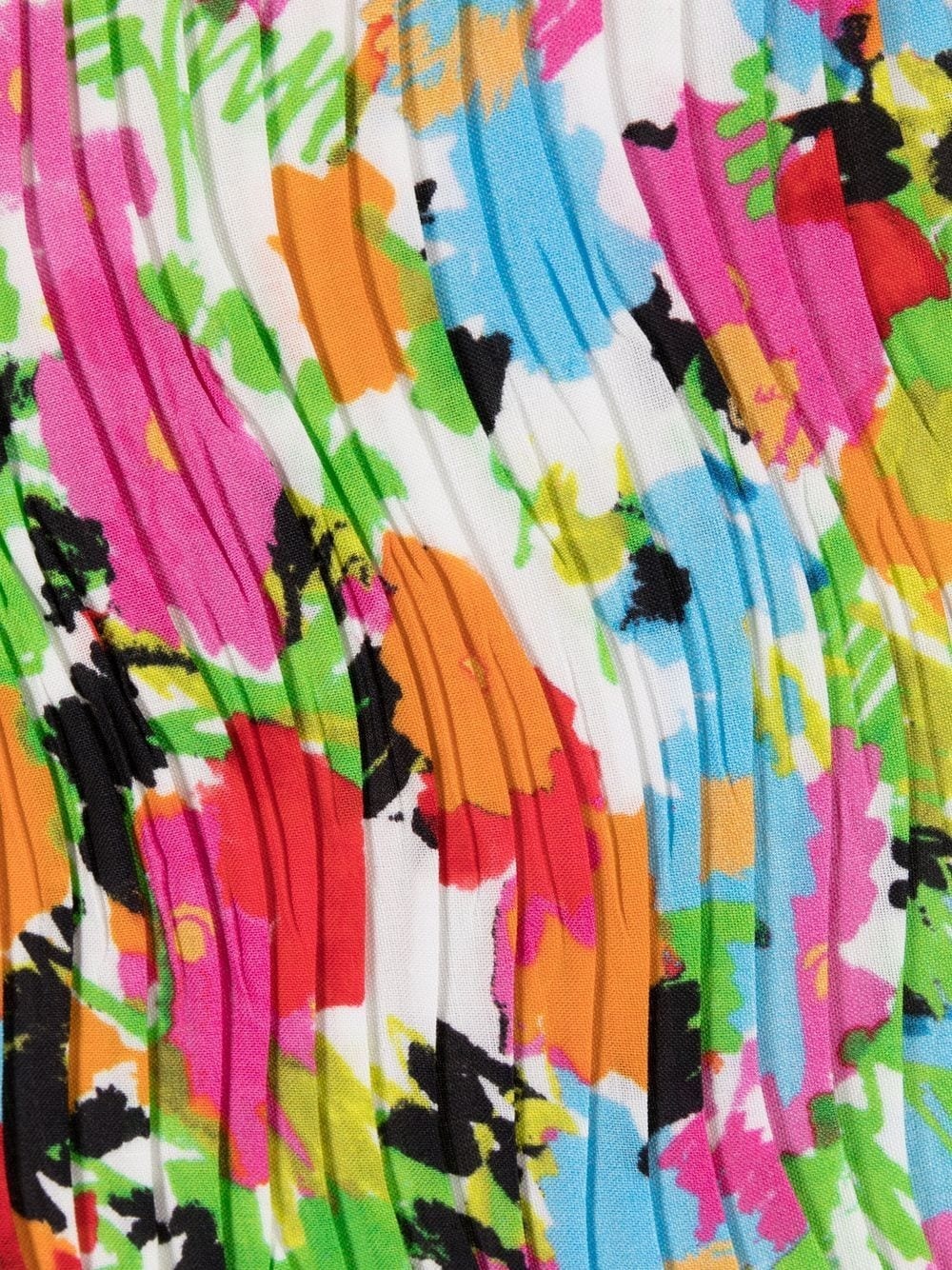 abstract-print pleated shorts - 5