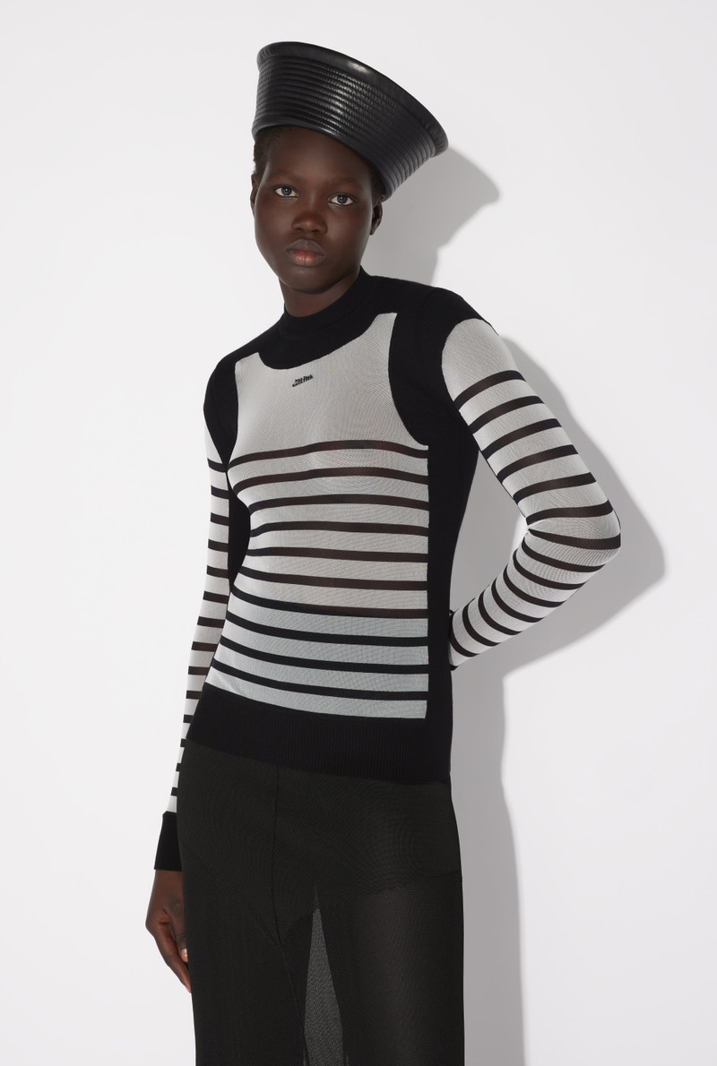 THE BI-MATERIAL MARINIÈRE SWEATER - 1
