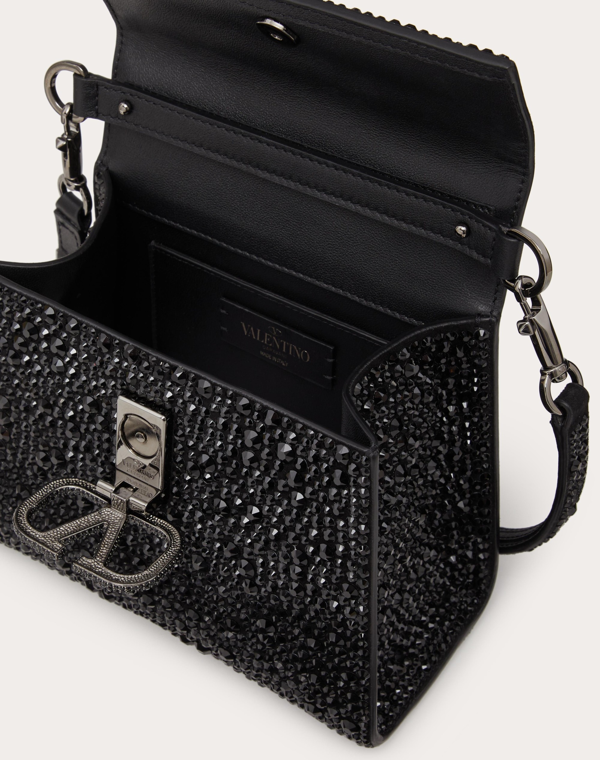 MINI VSLING HANDBAG WITH SPARKLING EMBROIDERY - 6