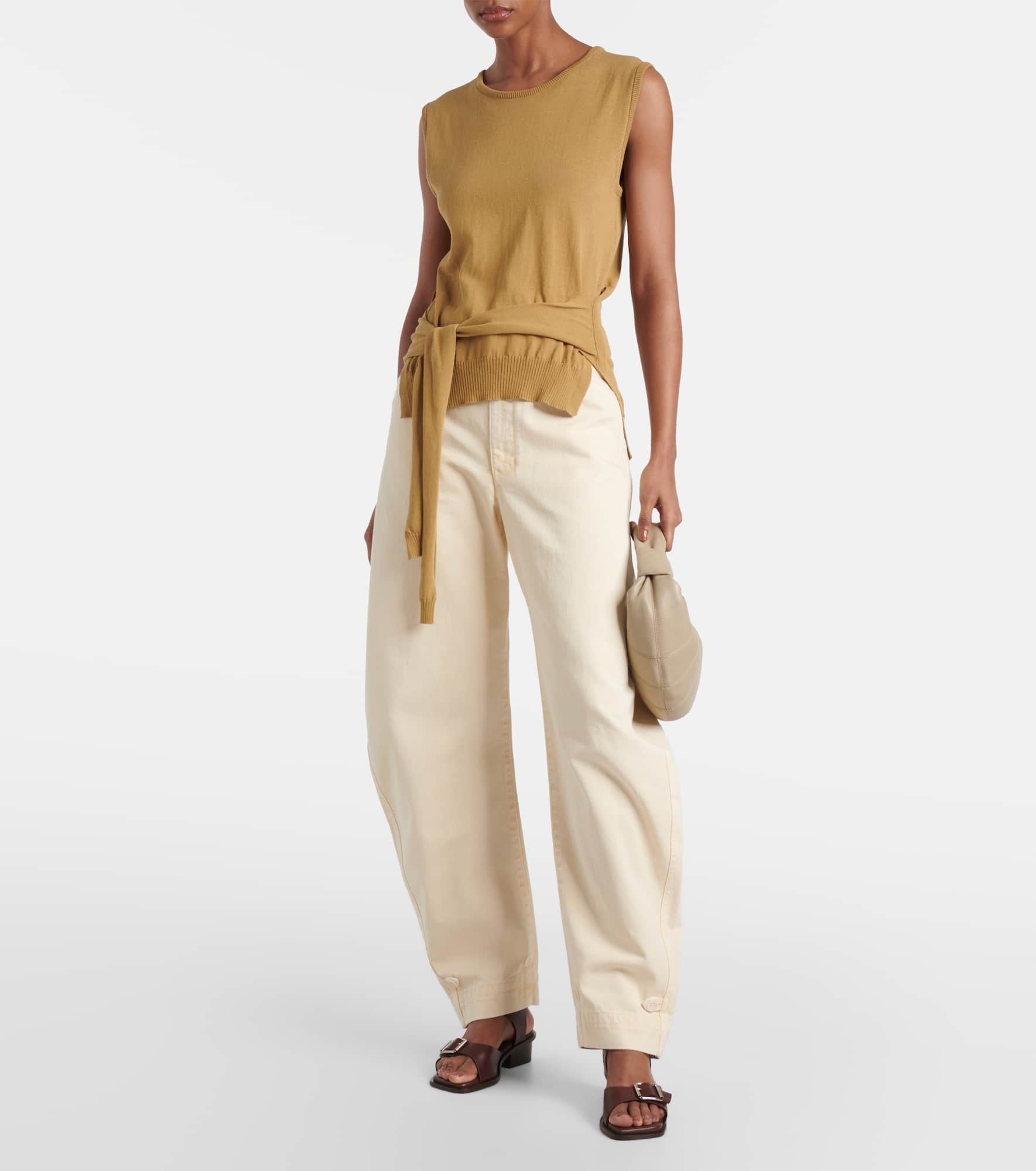 Belted barrel-leg jeans - 2