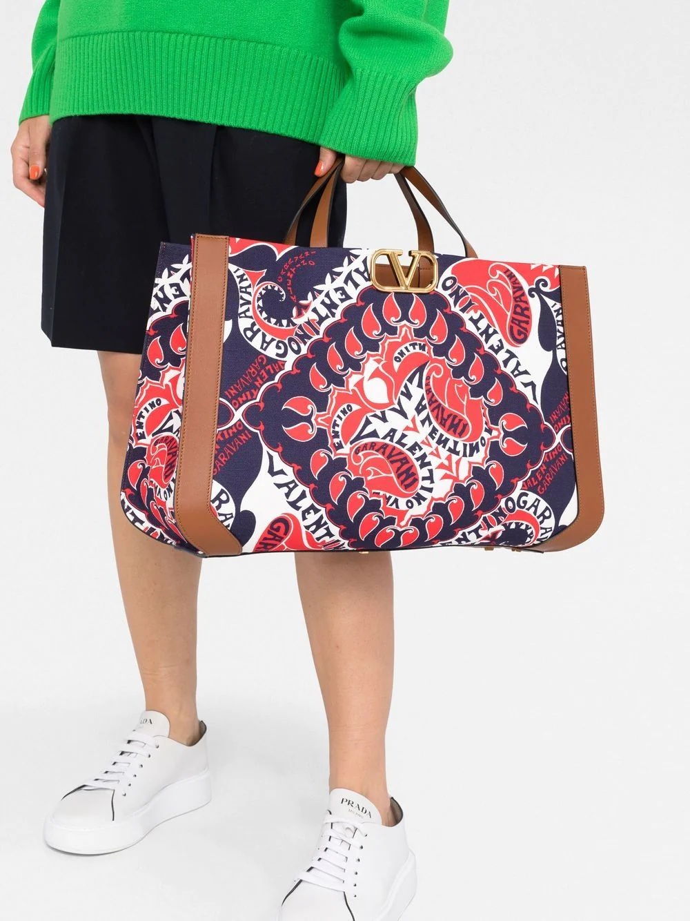 VLogo Signature bandana-print tote bag - 3