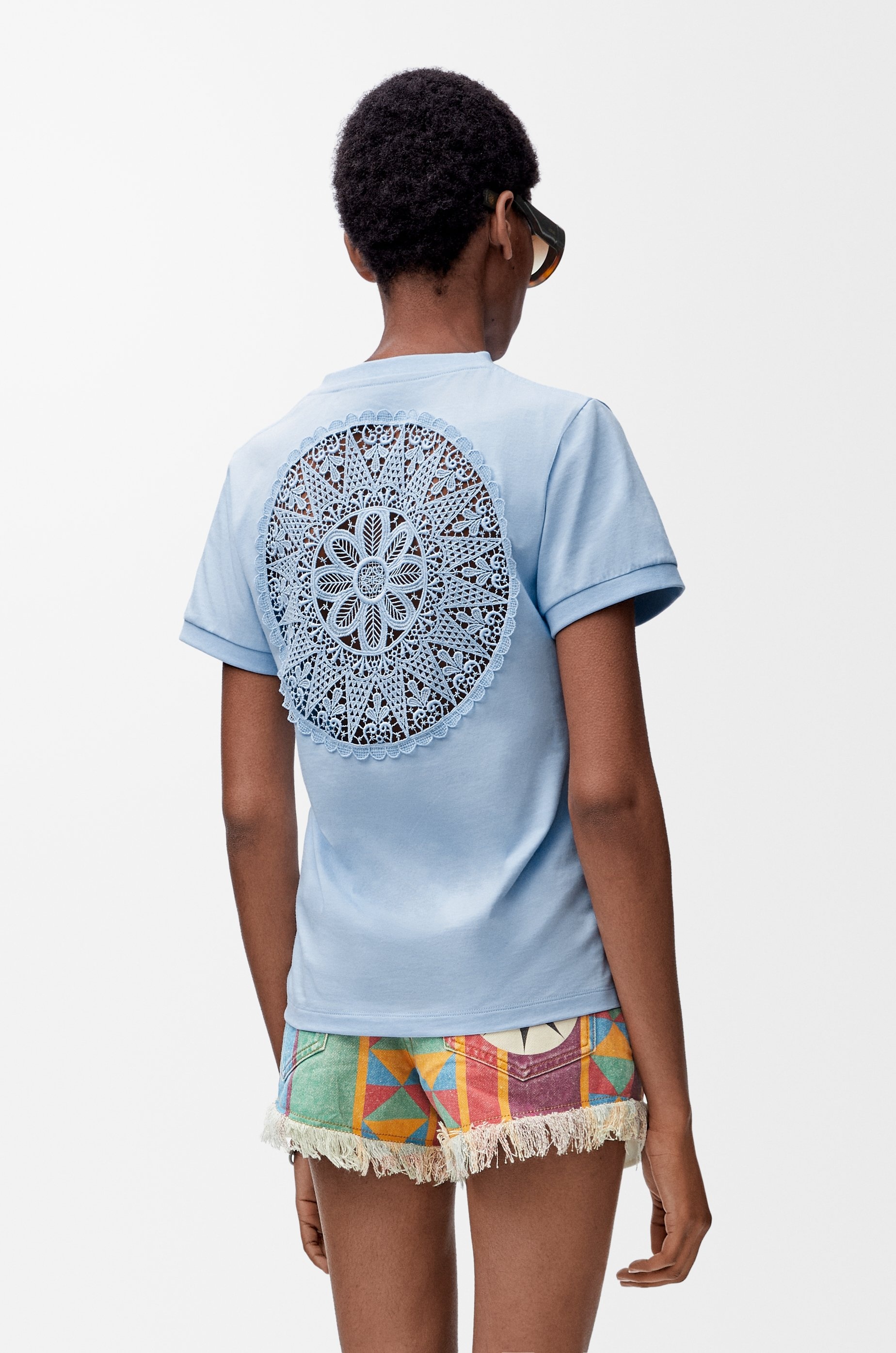 Lace T-shirt in cotton - 4