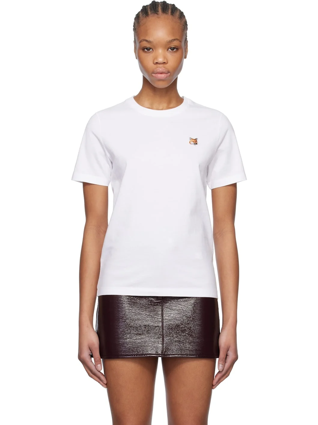 White Fox Head Patch Regular T-shirt - 1