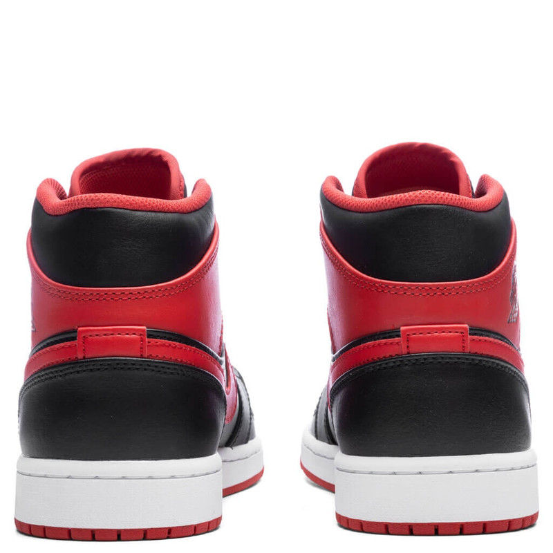 Jordan AIR JORDAN 1 MID - BLACK/FIRE RED/WHITE outlook