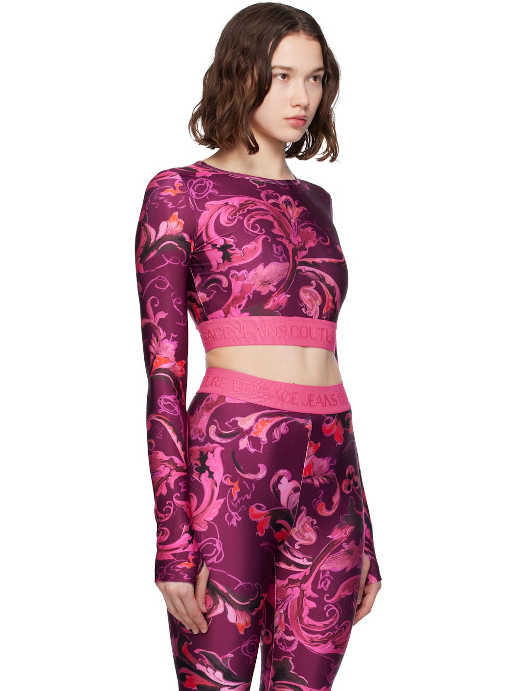 Pink & Purple Lycra Barocco T-shirt - 2
