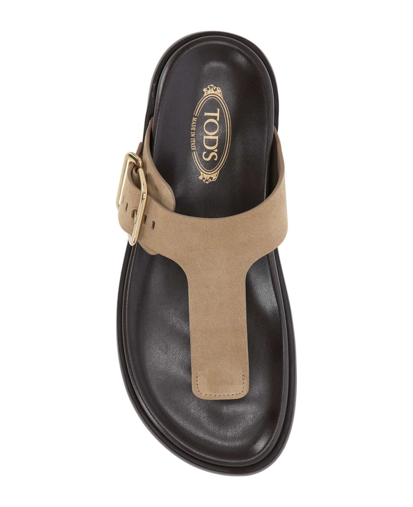 Buckle Detailed Thong Sandals - 4