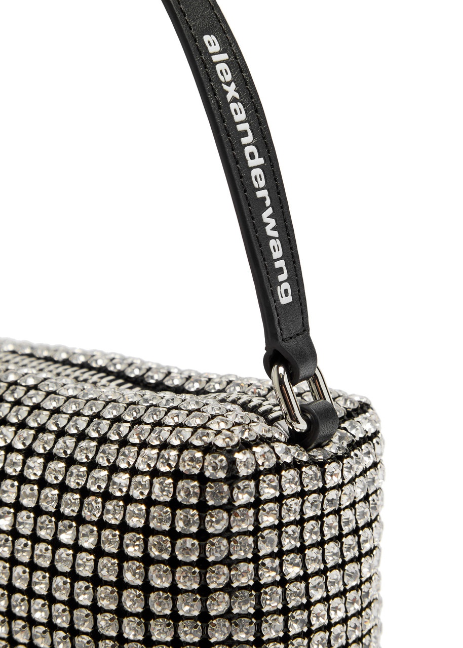 Alexander Wang Heirness Crystal-embellished Mesh top Handle bag - 3
