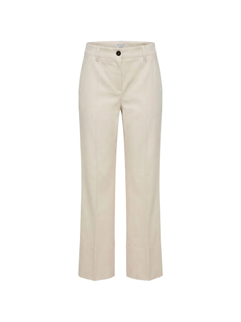 button-fasyening cotton trousers - 1