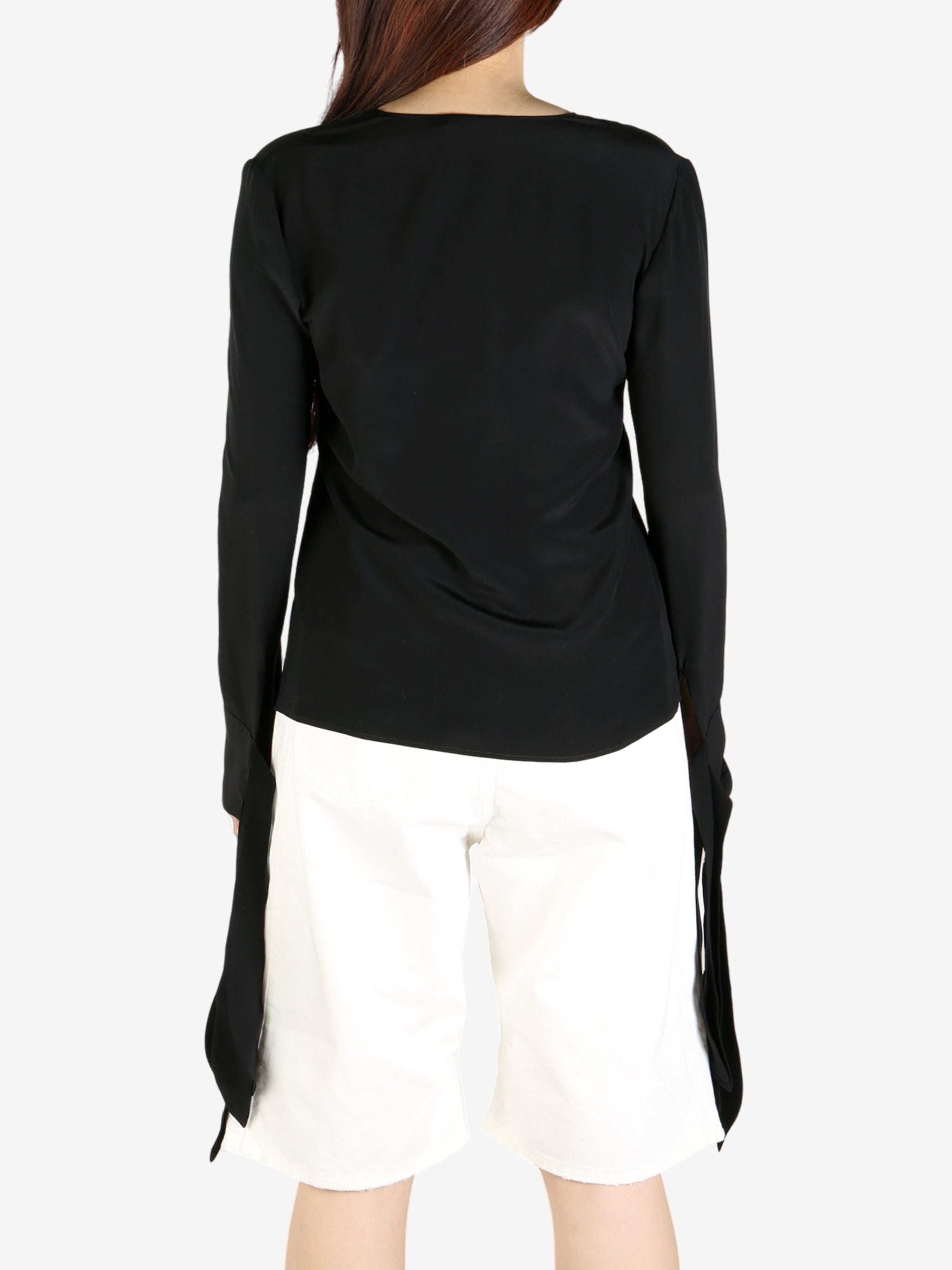 GIVENCHY - Women Blouse w/ Bows in Crepe Embroidery - 3