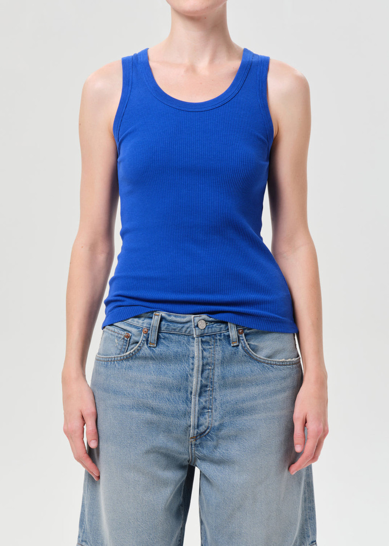 AGOLDE POPPY TANK IN COBALT outlook