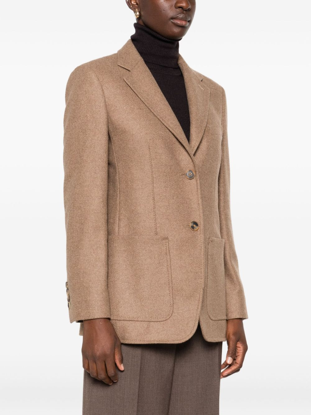patch-pocket notched  jacket - 3