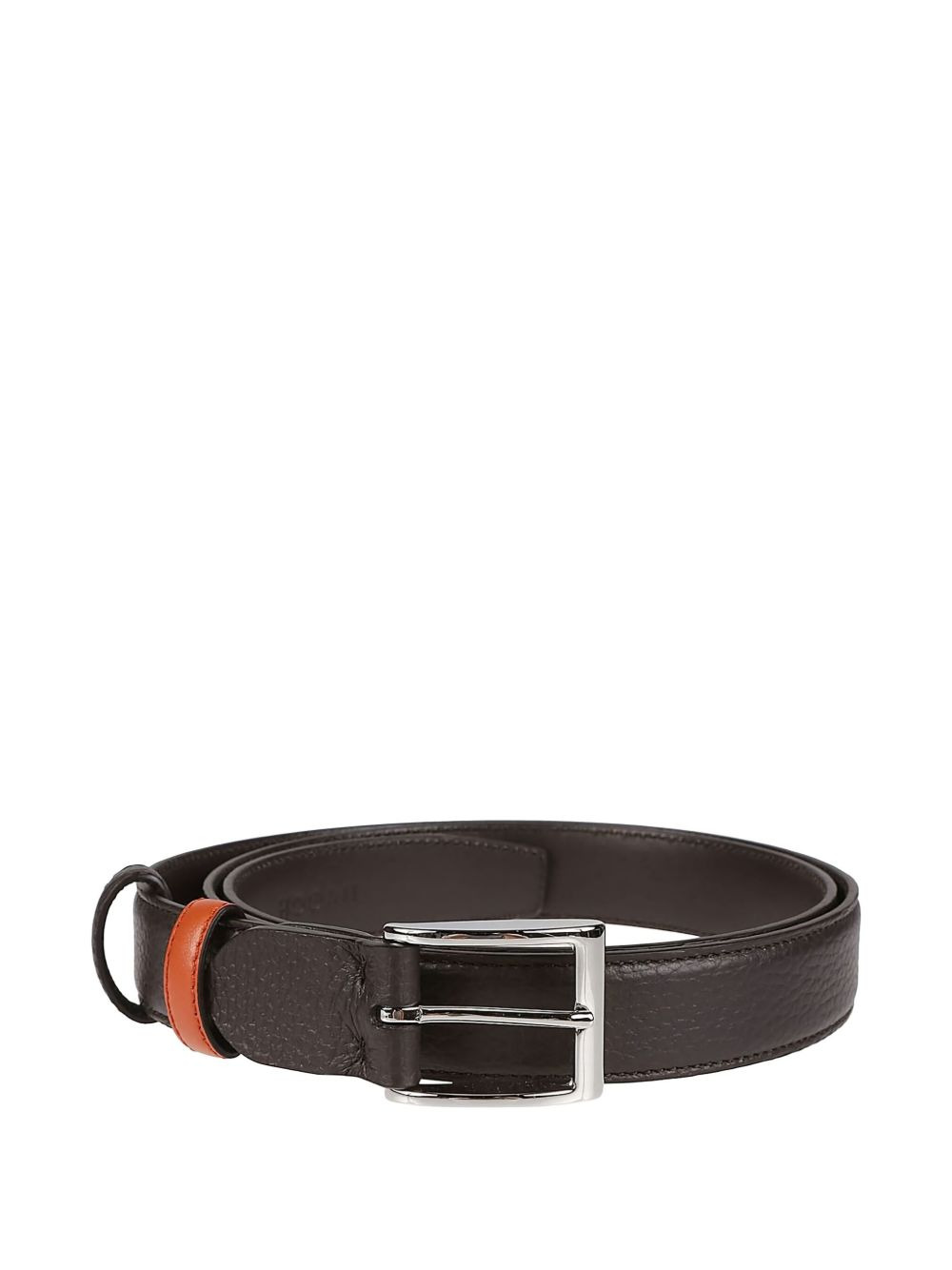 grained-leather buckle belt - 2