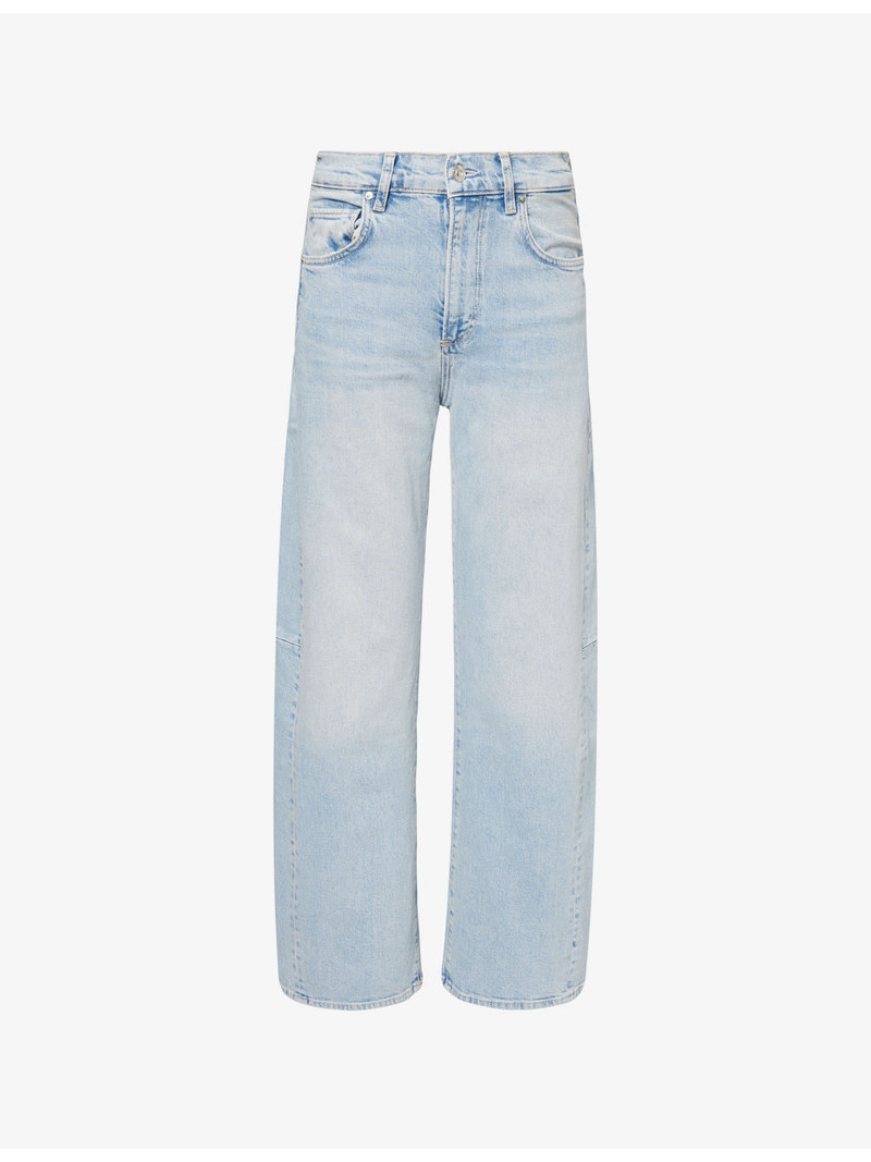 Arellia Skimmer Barrel-Leg Denim Jeans 1