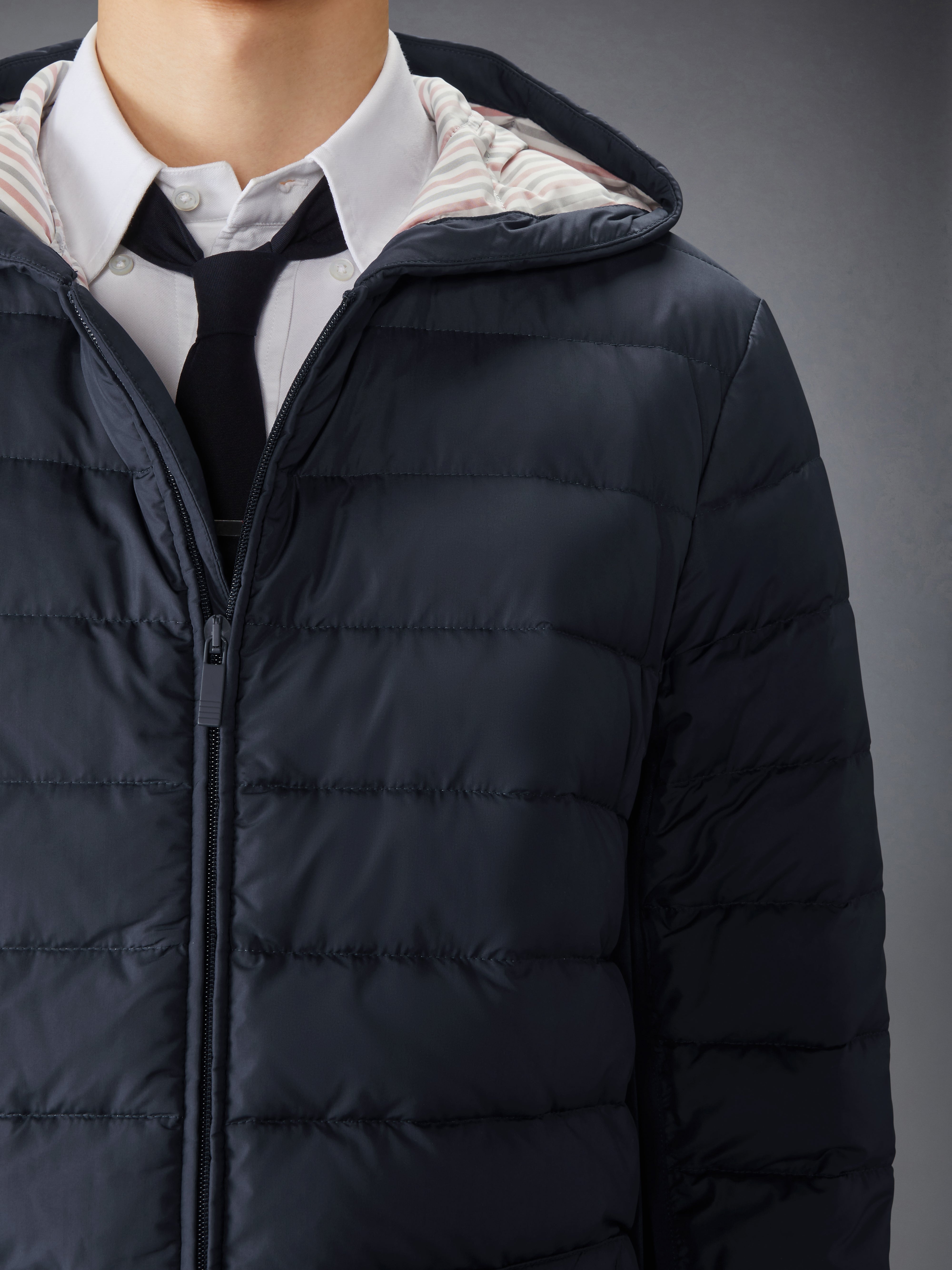 ULTRA LIGHT NYLON HOODED DOWN JACKET - 5