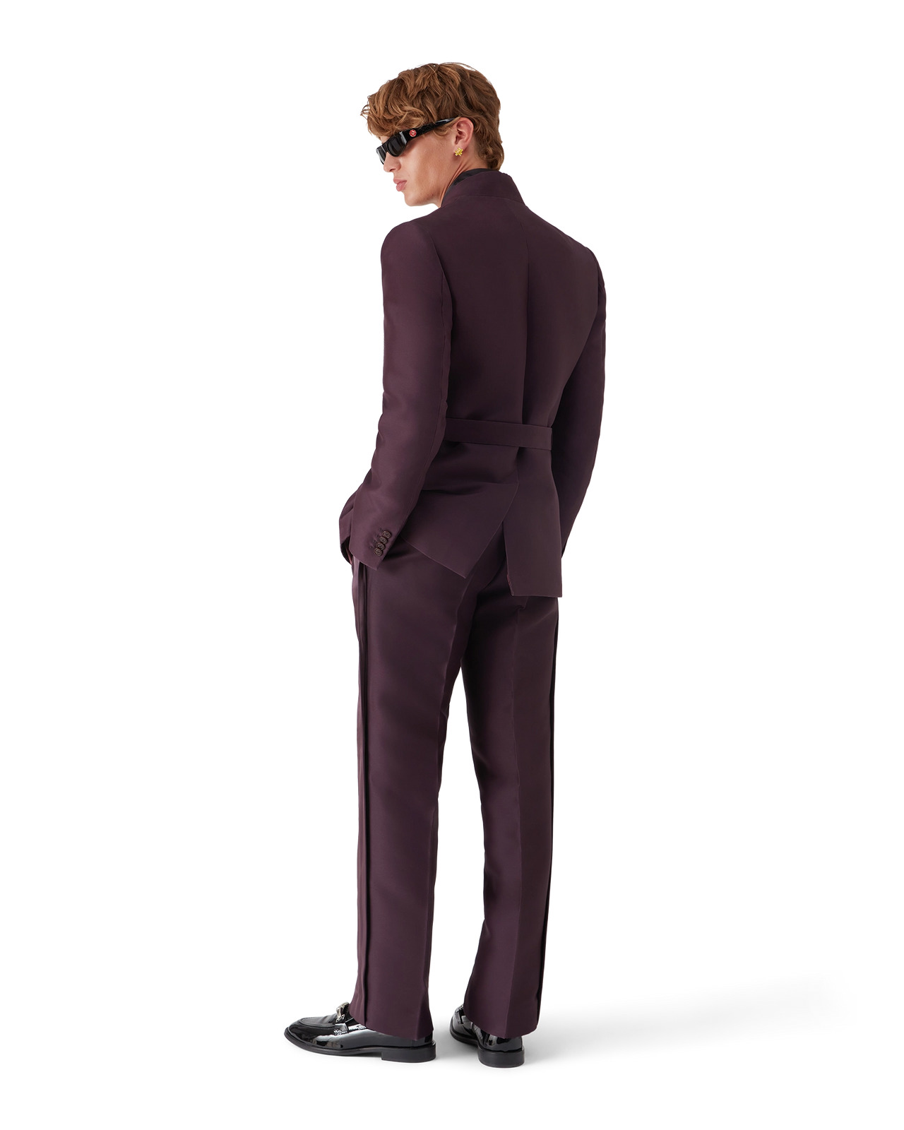 Blend Tailored Side Stripe Wool Silk Trousers | Casablanca Paris - 3