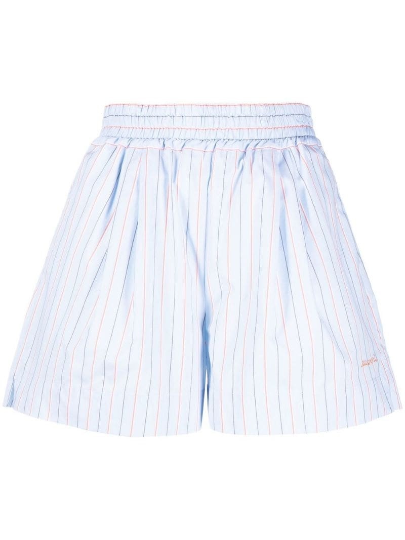 striped cotton shorts - 1