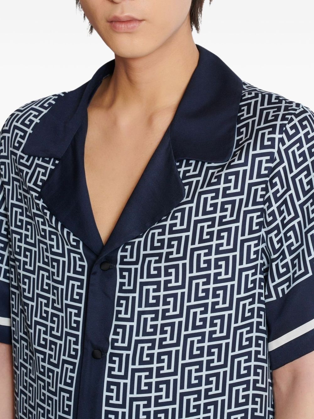 monogram-pattern shirt - 6