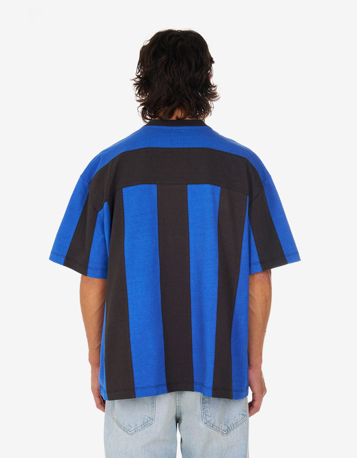 Nahmias Blue Stripe Soccer Jersey T-Shirt - 2