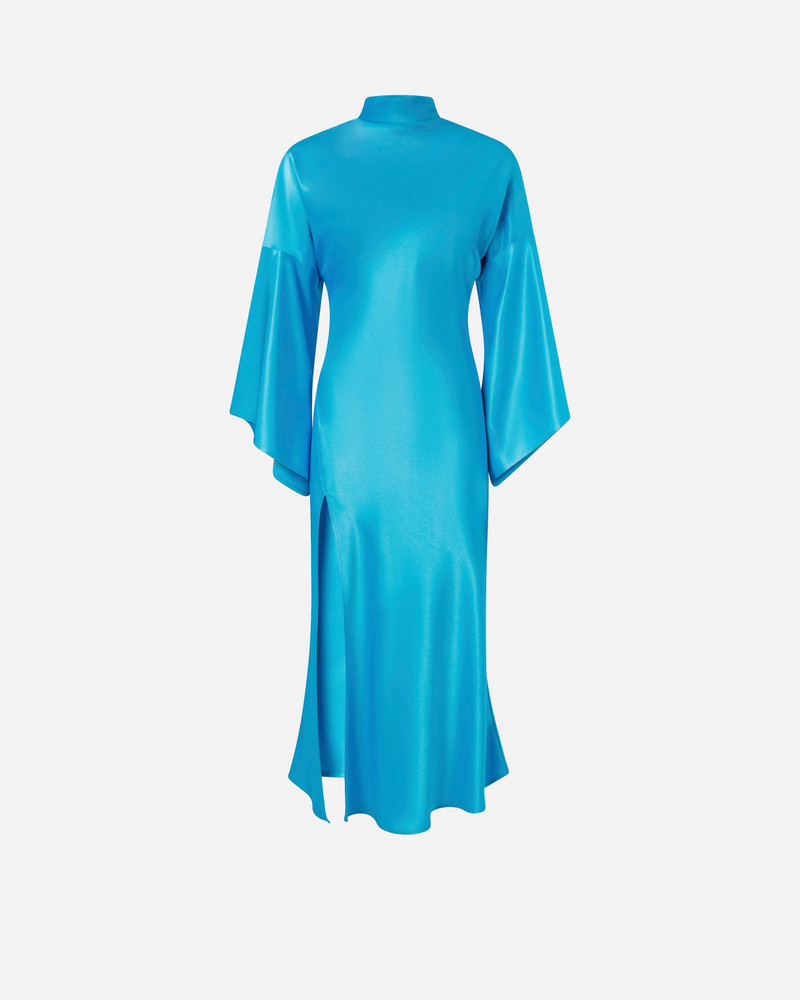 LONG, FLUID SATIN DRESS 1
