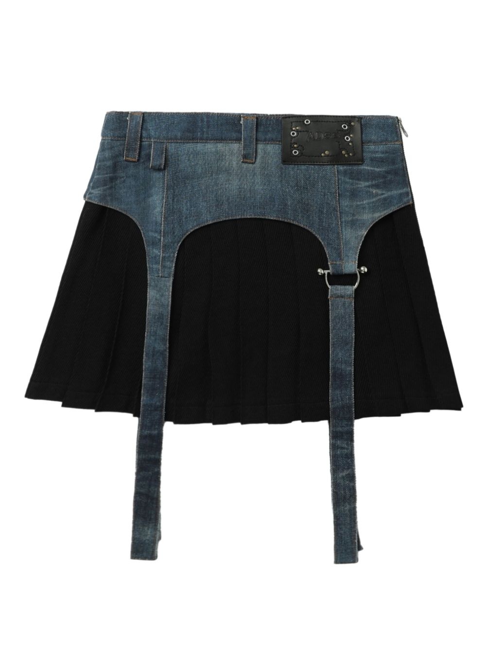Trompe L'oeil pleated mini skirt - 6