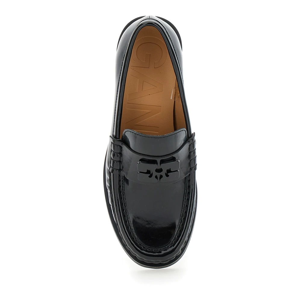 GANNI BLACK BUTTERFLY LOAFER FLAT SHOES | miinto | REVERSIBLE
