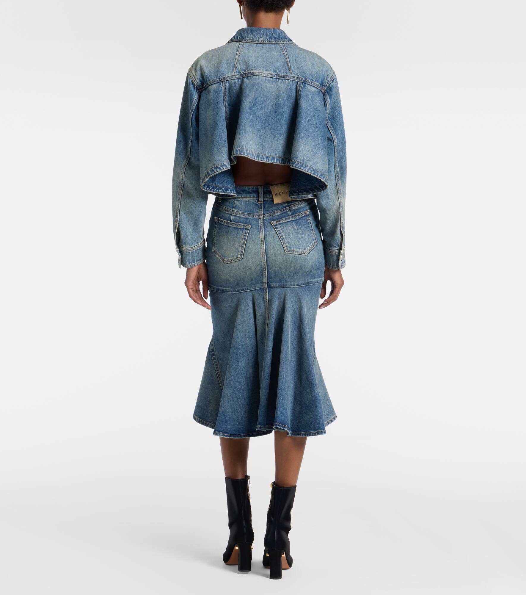 Denim midi skirt - 3