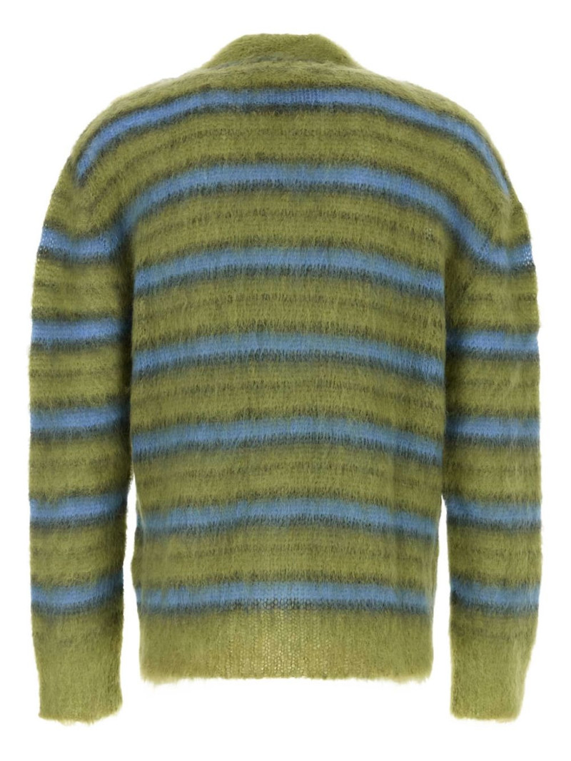 Marni striped mohair cardigan outlook