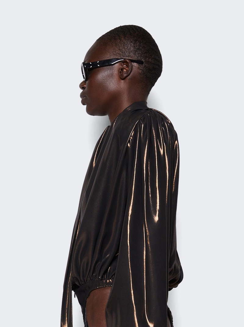 Bodysuit with Necktie Detail Bronze 4