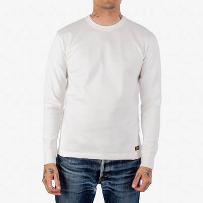 Iron Heart IHTL-1501-WHT 11oz Cotton Knit Long Sleeved Crew Neck Sweater - White outlook