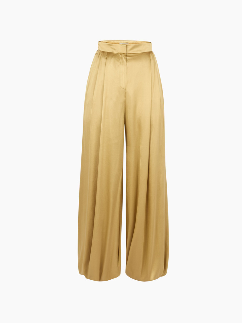 Gold Harem Silk Satin Pants 5